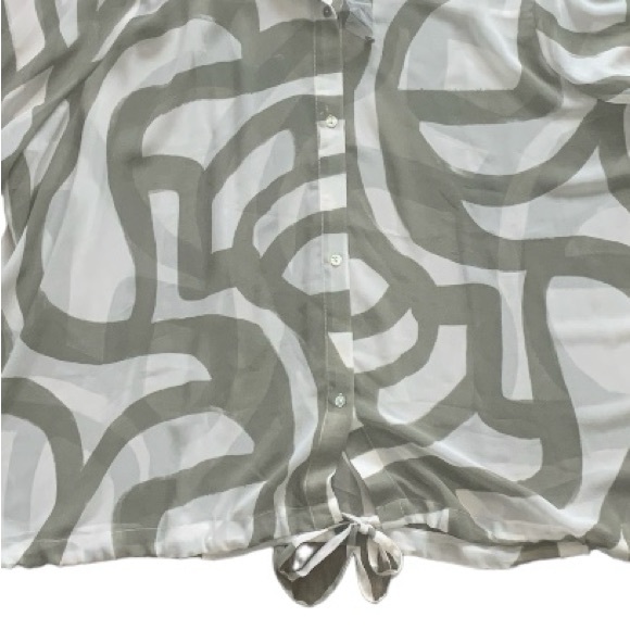 WYNNELAYERS Brush Stroke Printed Chiffon Top - Picture 3 of 3